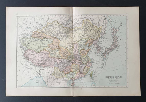 Original 1903 map - Chinese Empire and Japan