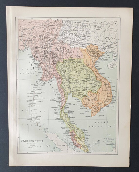 Original 1903 map - Farther India
