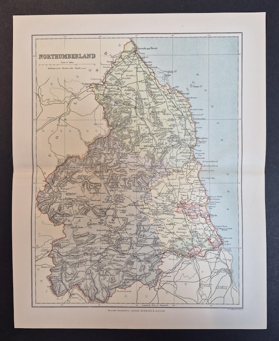 Northumberland - Original 1895 County Map