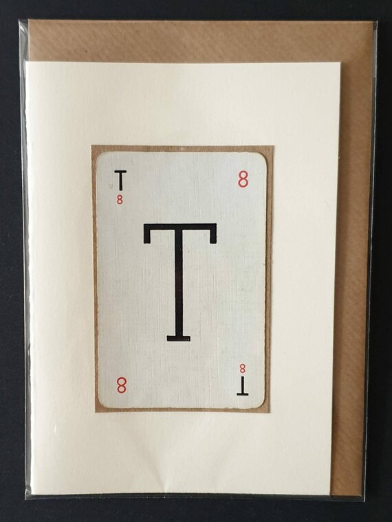 Original vintage Lexicon letter card - T