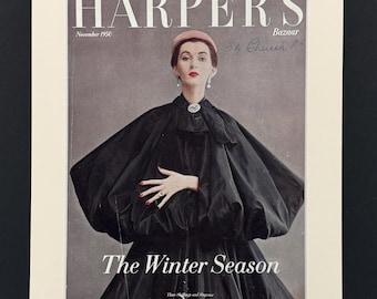 Harper's Bazaar - Original November 1950 Vintage Cover