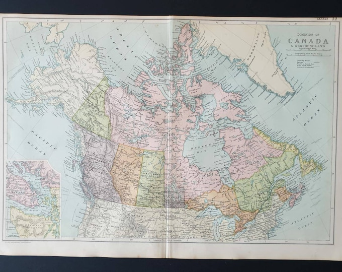 Original 1908 map - Canada