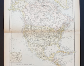 North America - Original 1898 map