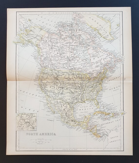 North America - Original 1898 map