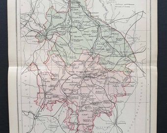 Warwick - Original 1876 Antique County map