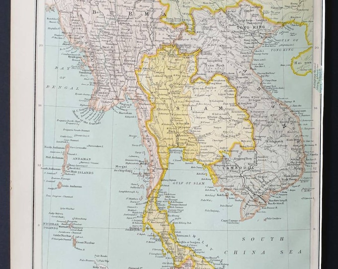 Original 1899 map - Farther India