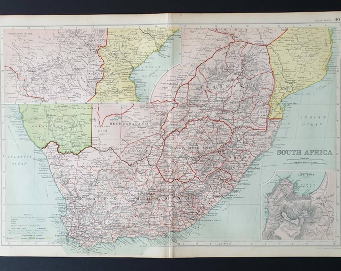 Original 1908 map - South Africa