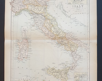 Italy - Original 1898 map