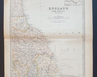 England and Wales (North Eastern Section) - Original 1898 map