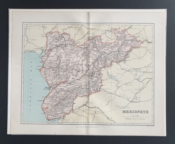 Merioneth - Original 1893 County map