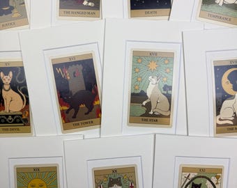 Original Cat Tarot Card in Mount - 11 - 21