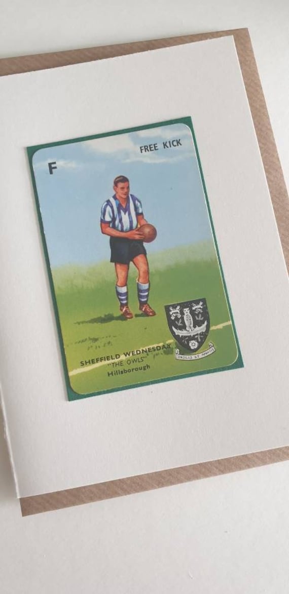 Original 1950s 'Goal' card Sheffield Wednesday