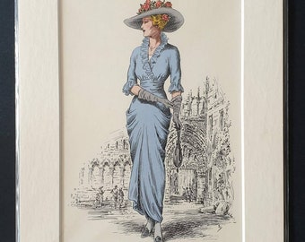 Historical Costume - Original 1936 fashion print
