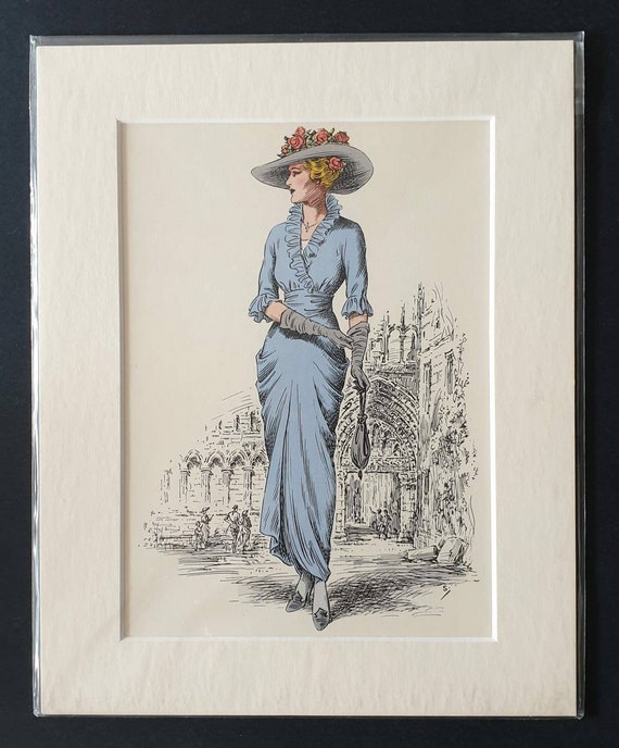 Original 1936 fashion print