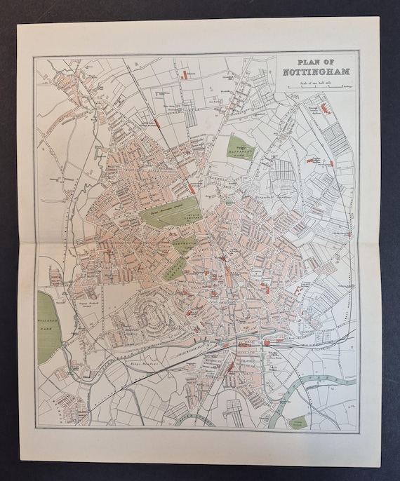 Nottingham - Original 1895 County Map