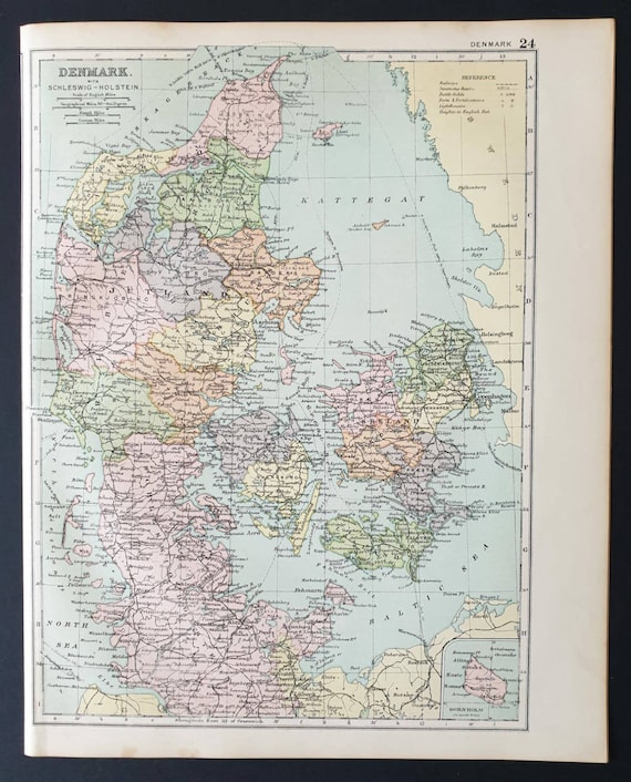 Original 1908 map - Denmark