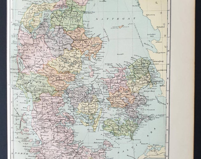 Original 1908 map - Denmark
