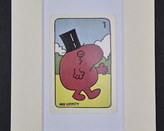 Mr Uppity - Original Vintage Mr Men Card in Mount | Nostalgic Home Decor & Gift