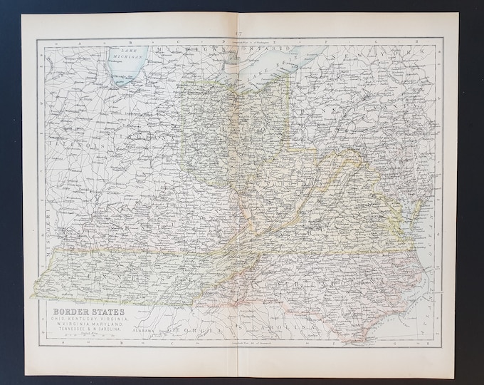 The Border States - Original 1898 map