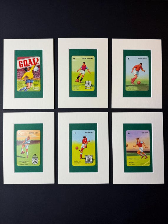 Original 1950s 'Goal' Card - Football Teams A - B