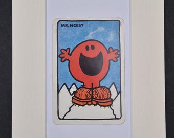 Mr Noisy - Original Vintage Mr Men Card in Mount | Nostalgic Home Decor & Gift