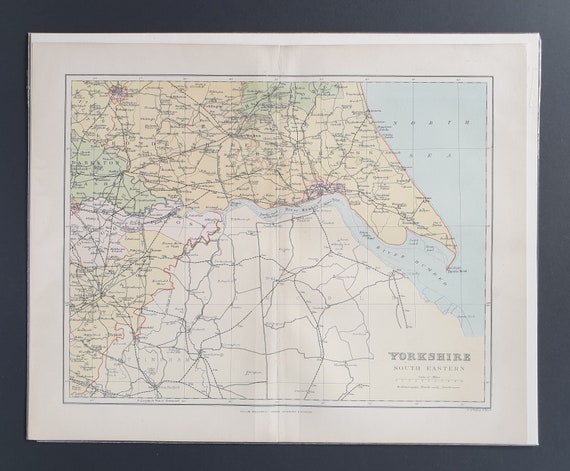 Yorkshire (South Eastern) - Original 1893 County map