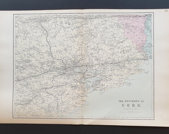 The Environs of Cork - original 1884 map