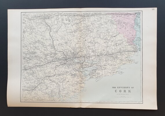 The Environs of Cork - original 1884 map