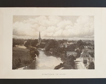 Stratford on Avon - Original 1895 print