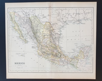 Mexico - Original 1898 map