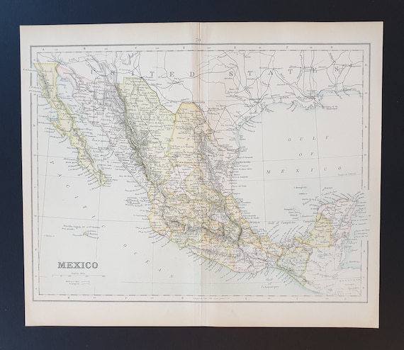 Mexico - Original 1898 map