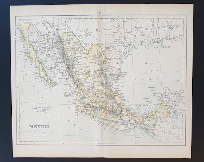 Mexico - Original 1898 map