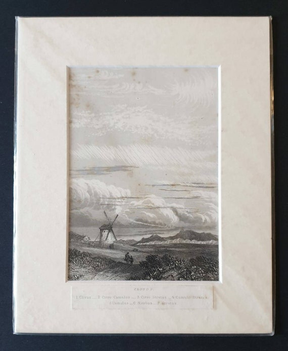 Original 1852 print in mount - The Clouds