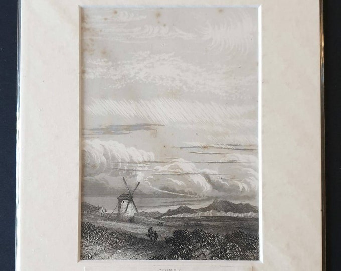 Original 1852 print in mount - The Clouds