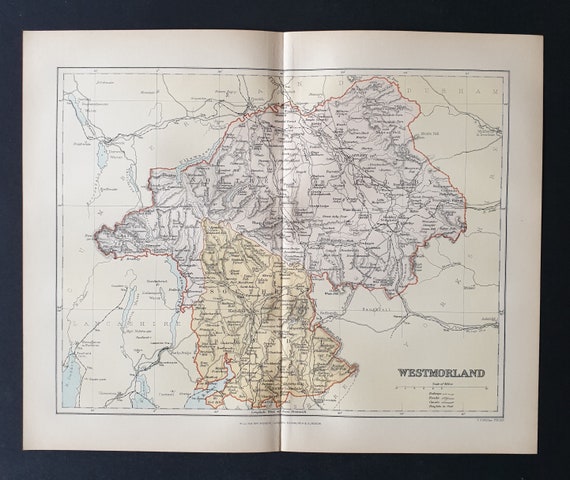 Westmorland - Original 1895 County map