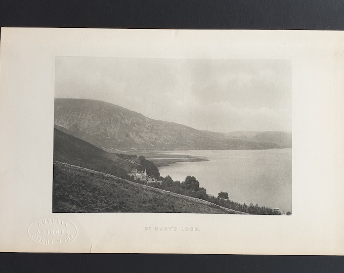 St Mary's Loch - Original 1897 Scottish print