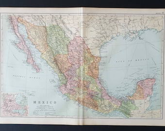 Mexico - Original 1908 map