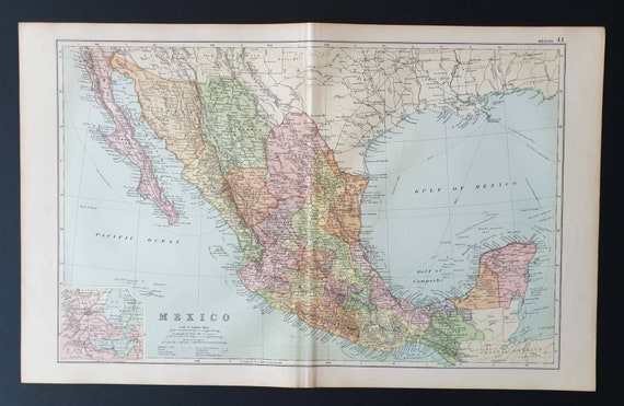 Original 1908 map - Mexico