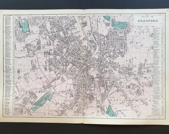 Plan of Bradford - original 1884 map