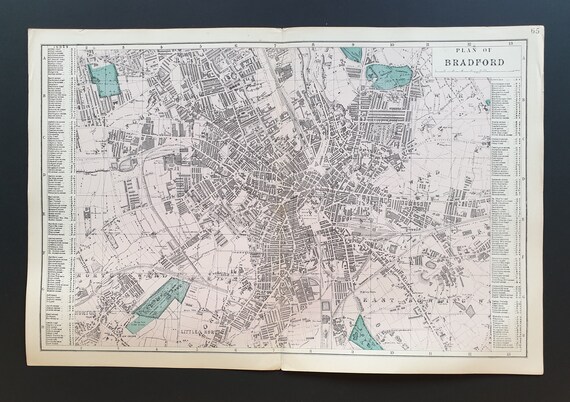 Plan of Bradford - original 1884 map