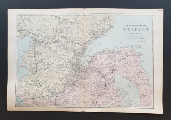 The Environs of Belfast - original 1884 map