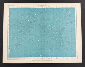 Maps of the Stars - No.1 - Original 1903 Antique Print