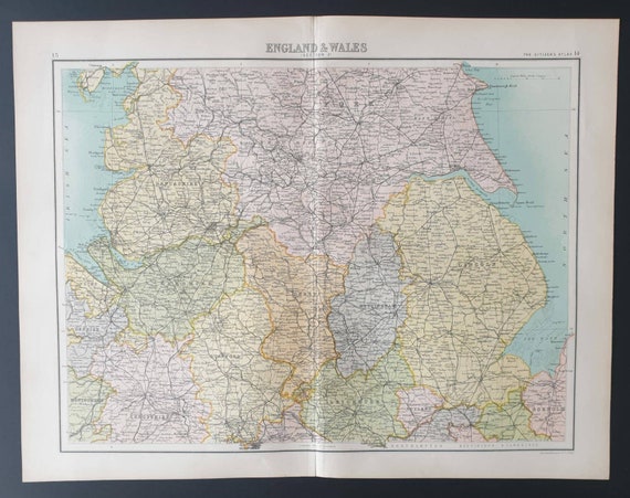 Original 1899 map - England and Wales Section 2 (Central)