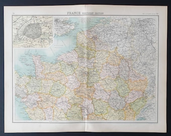 France (Northern Section) - Original 1899 map