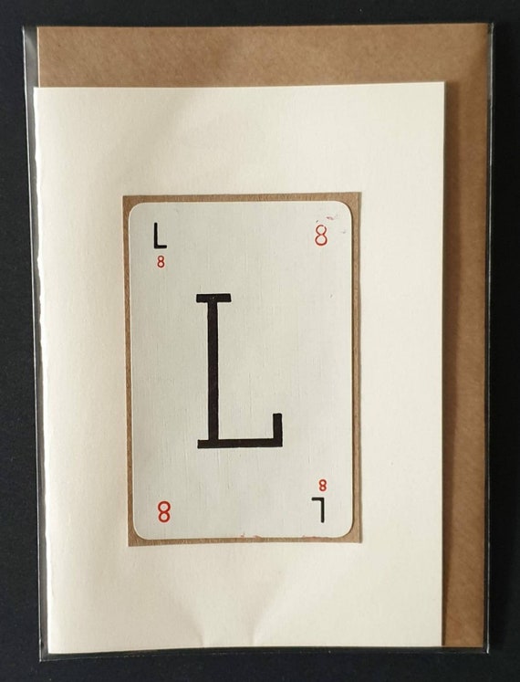 Original vintage Lexicon letter card - L