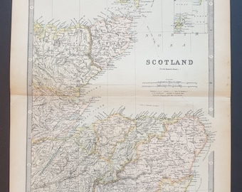Scotland (North Eastern Section) - Original 1898 map
