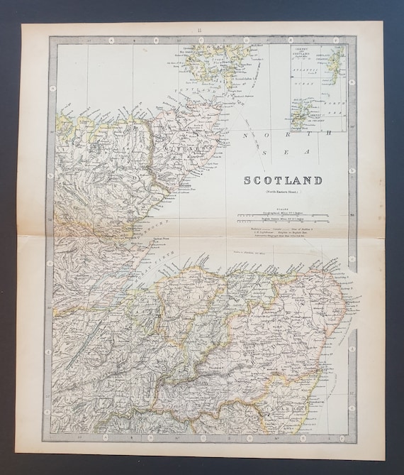 Scotland (North Eastern Section) - Original 1898 map