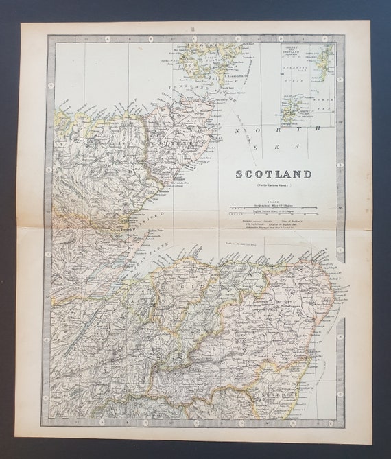 Scotland (North Eastern Section) - Original 1898 map