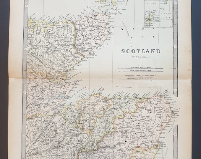 Scotland (North Eastern Section) - Original 1898 map
