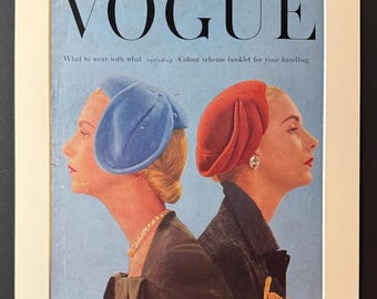 British Vogue - Original October 1954 Vintage Cover